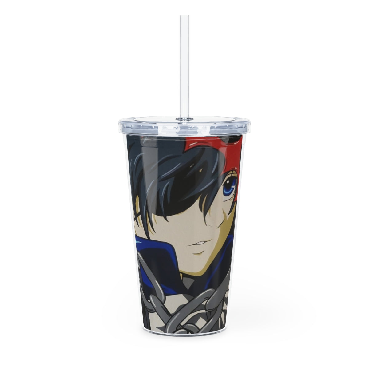 Plastic Tumbler with Straw