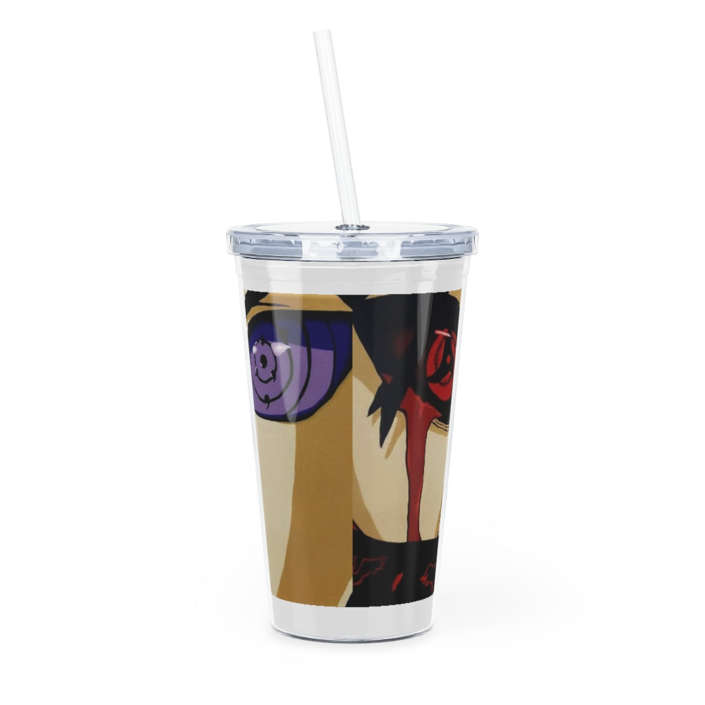 Plastic Tumbler with Straw