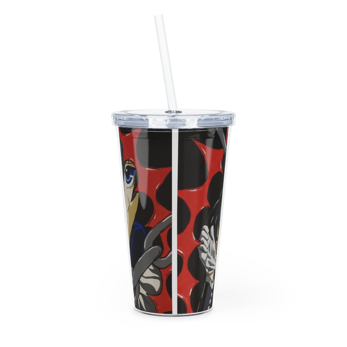 Plastic Tumbler with Straw