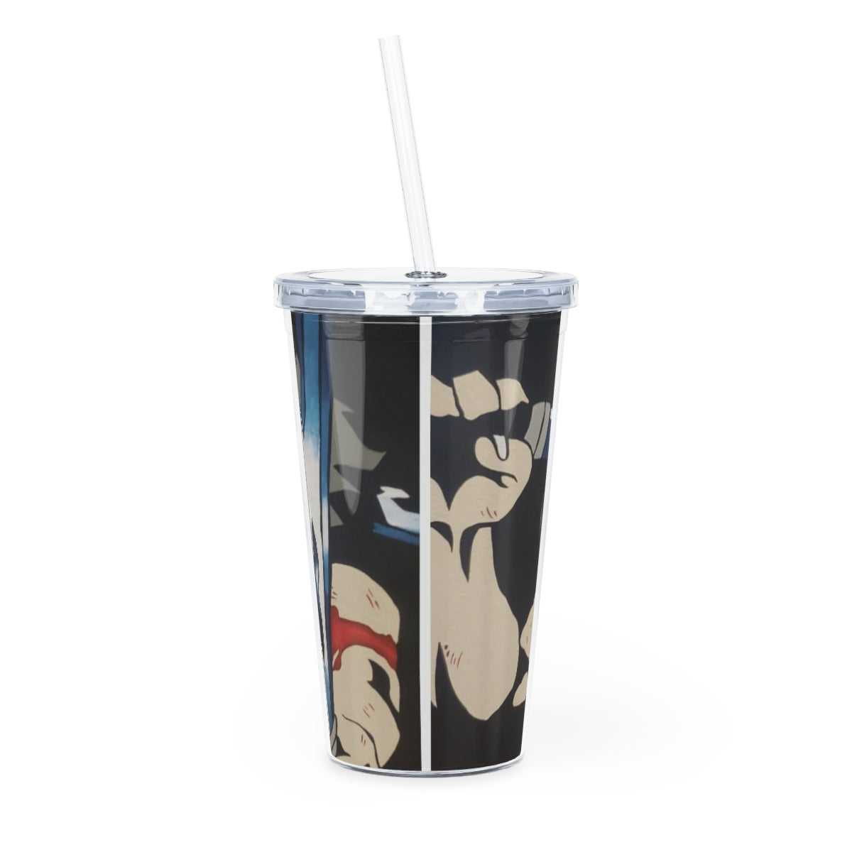 Plastic Tumbler with Straw