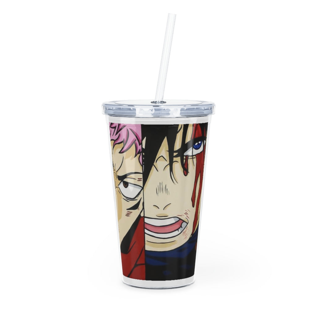 Plastic Tumbler with Straw