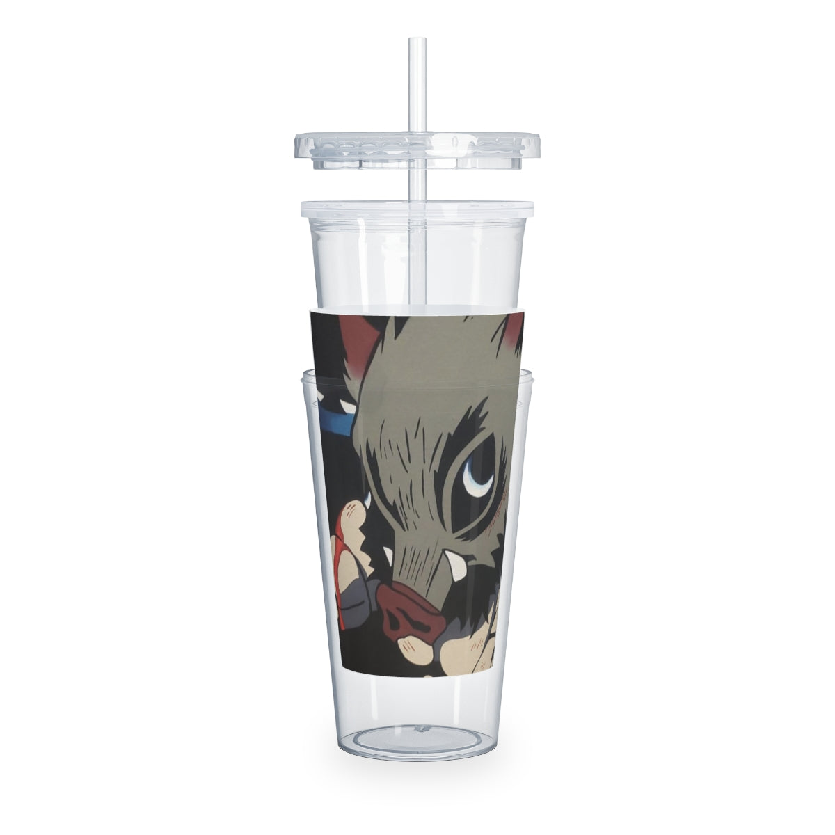 Plastic Tumbler with Straw