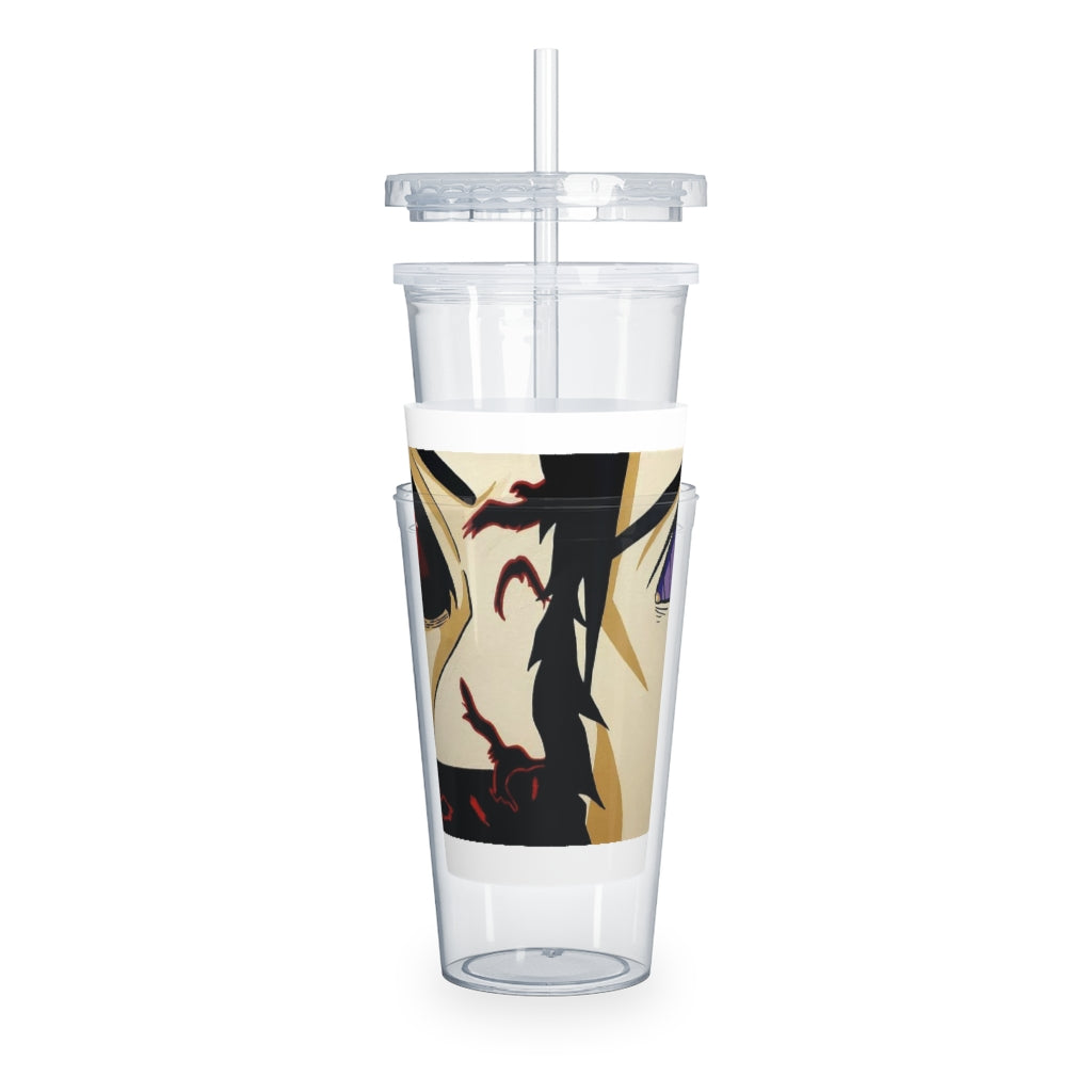 Plastic Tumbler with Straw