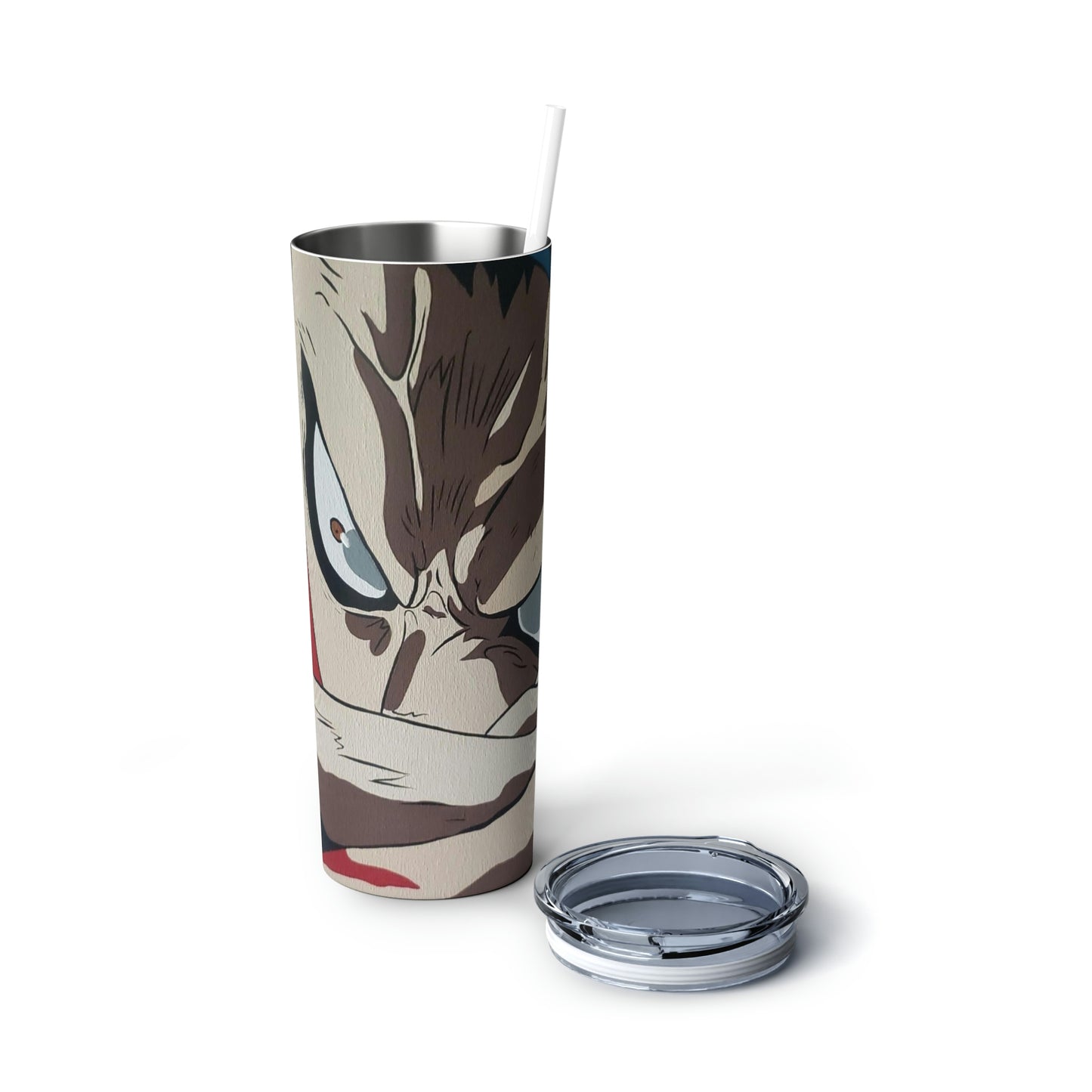 Skinny Steel Tumbler with Straw, 20oz