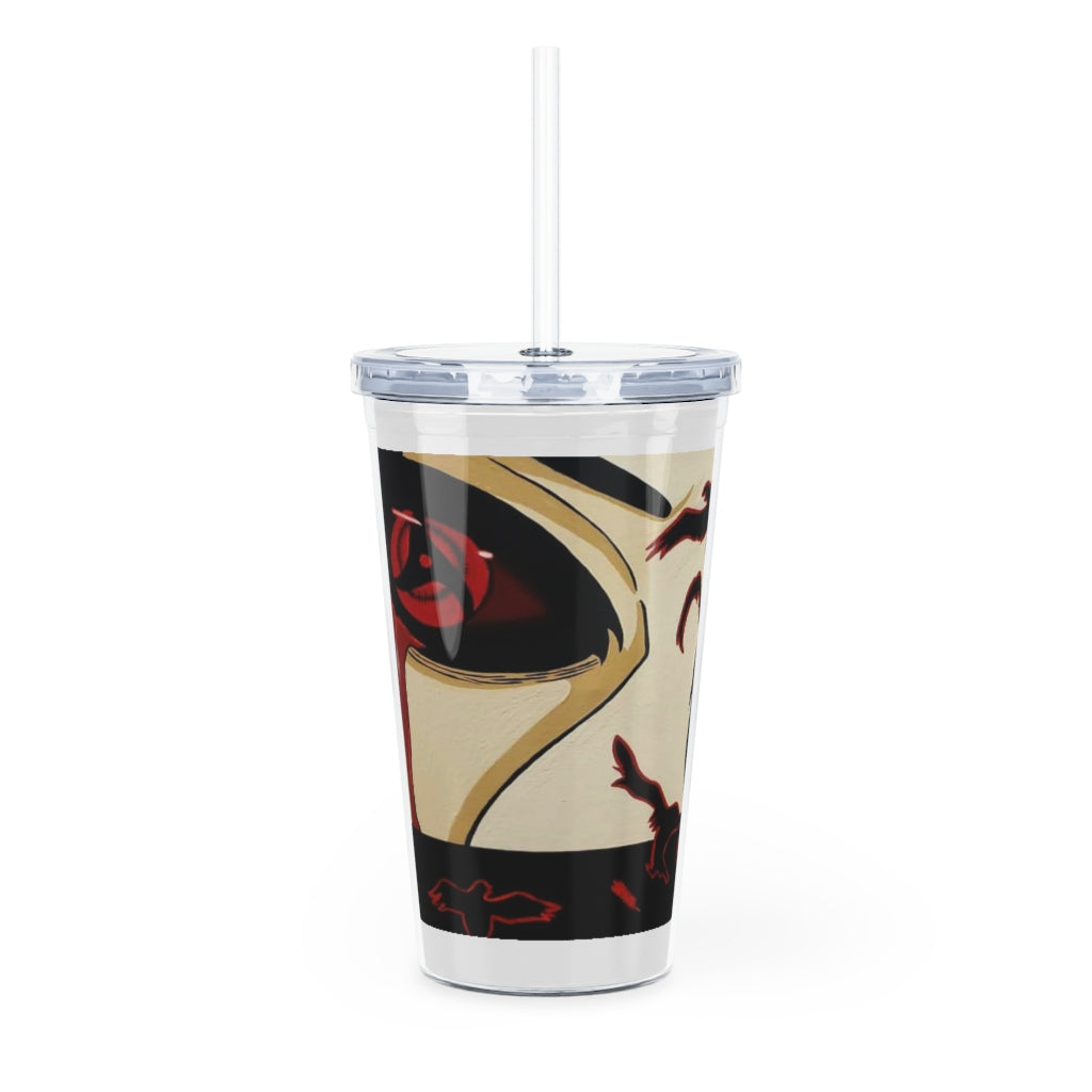 Plastic Tumbler with Straw