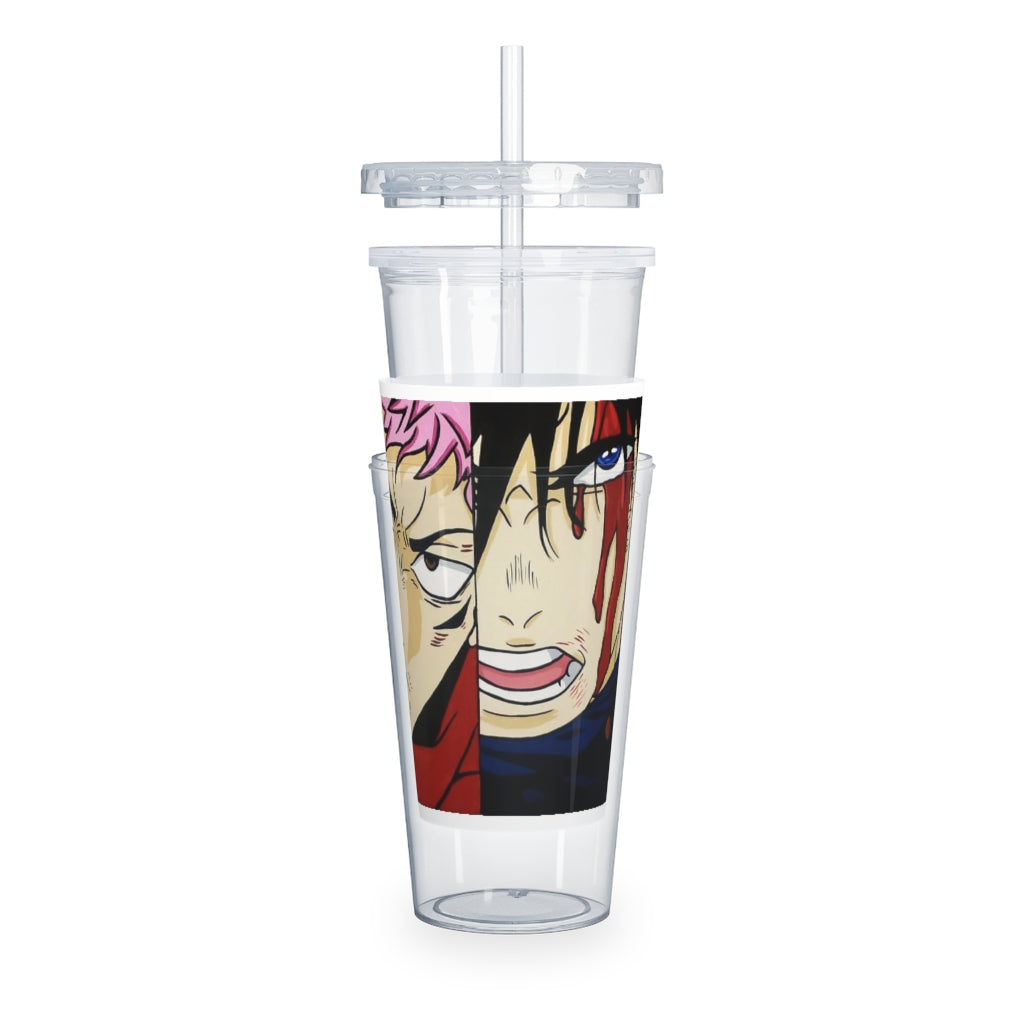 Plastic Tumbler with Straw