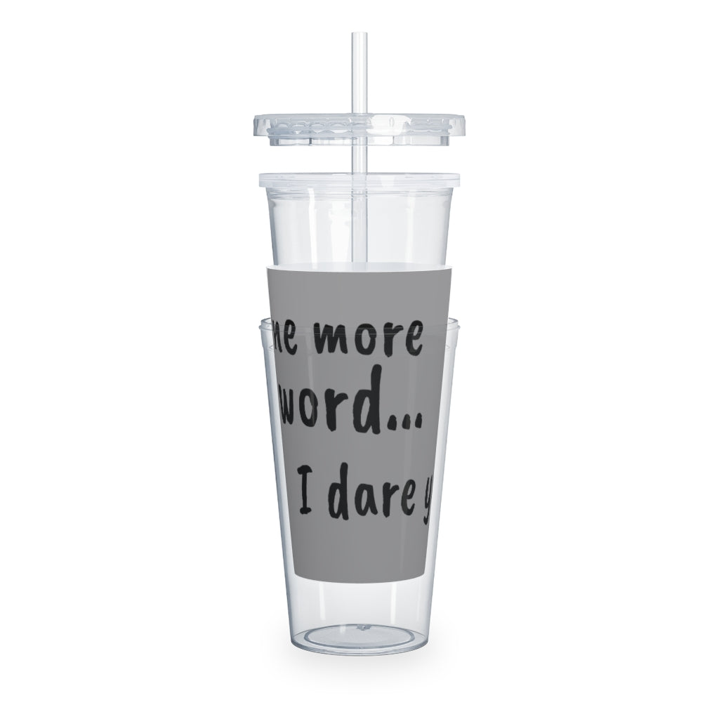 Plastic Tumbler with Straw