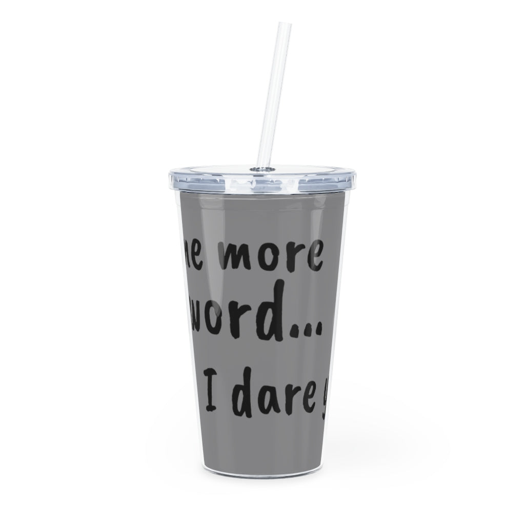 Plastic Tumbler with Straw