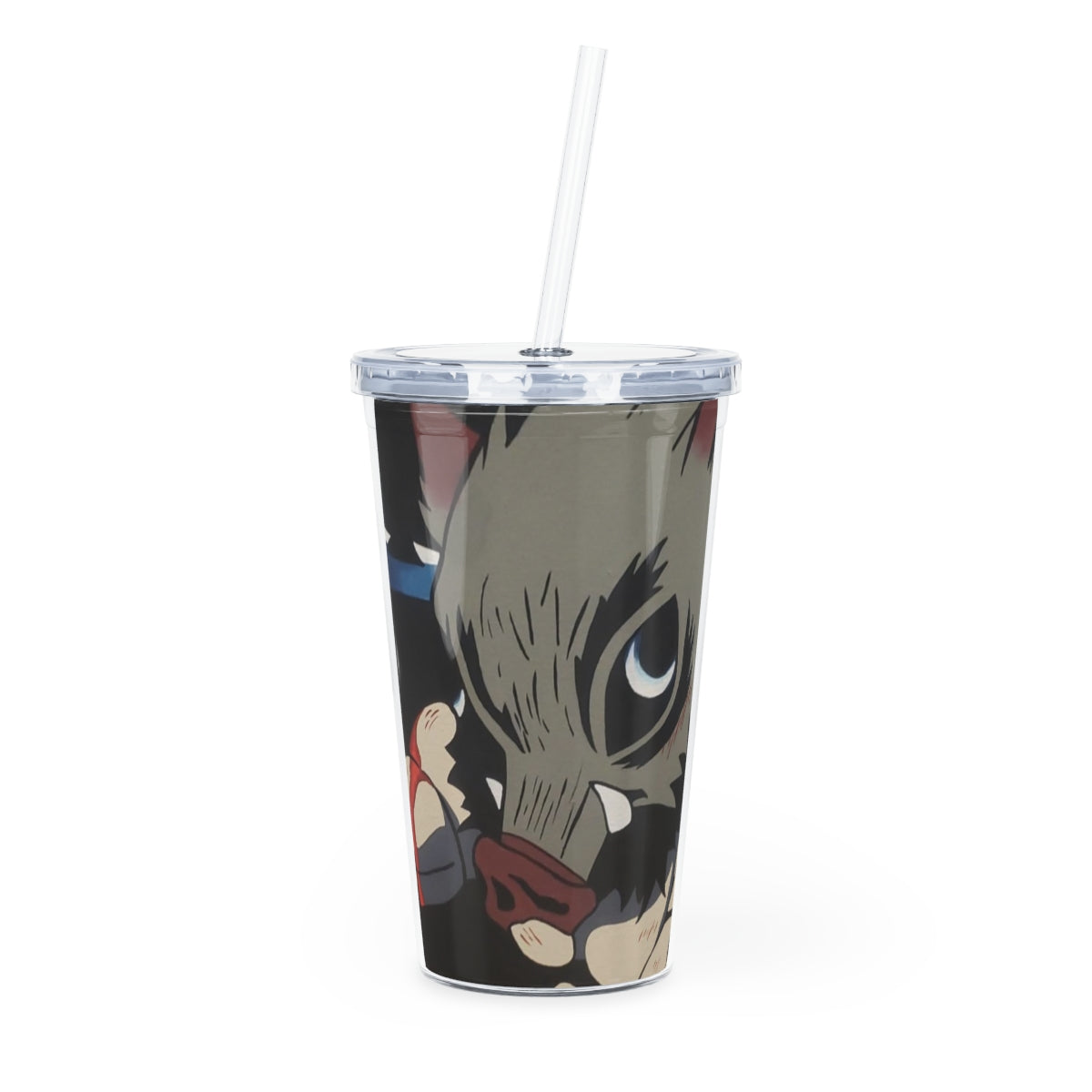 Plastic Tumbler with Straw