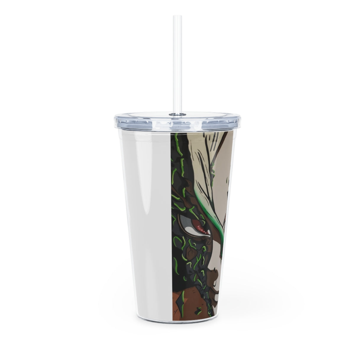 Plastic Tumbler with Straw