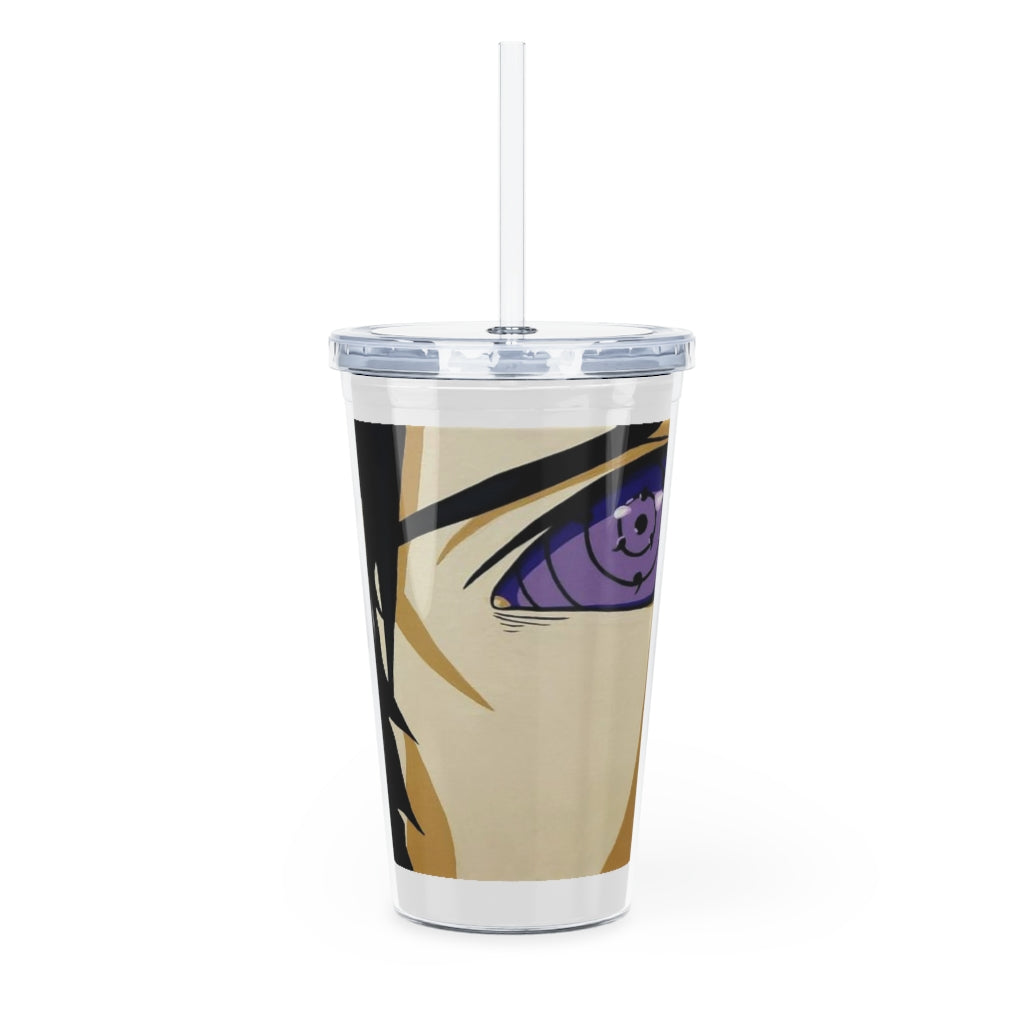 Plastic Tumbler with Straw