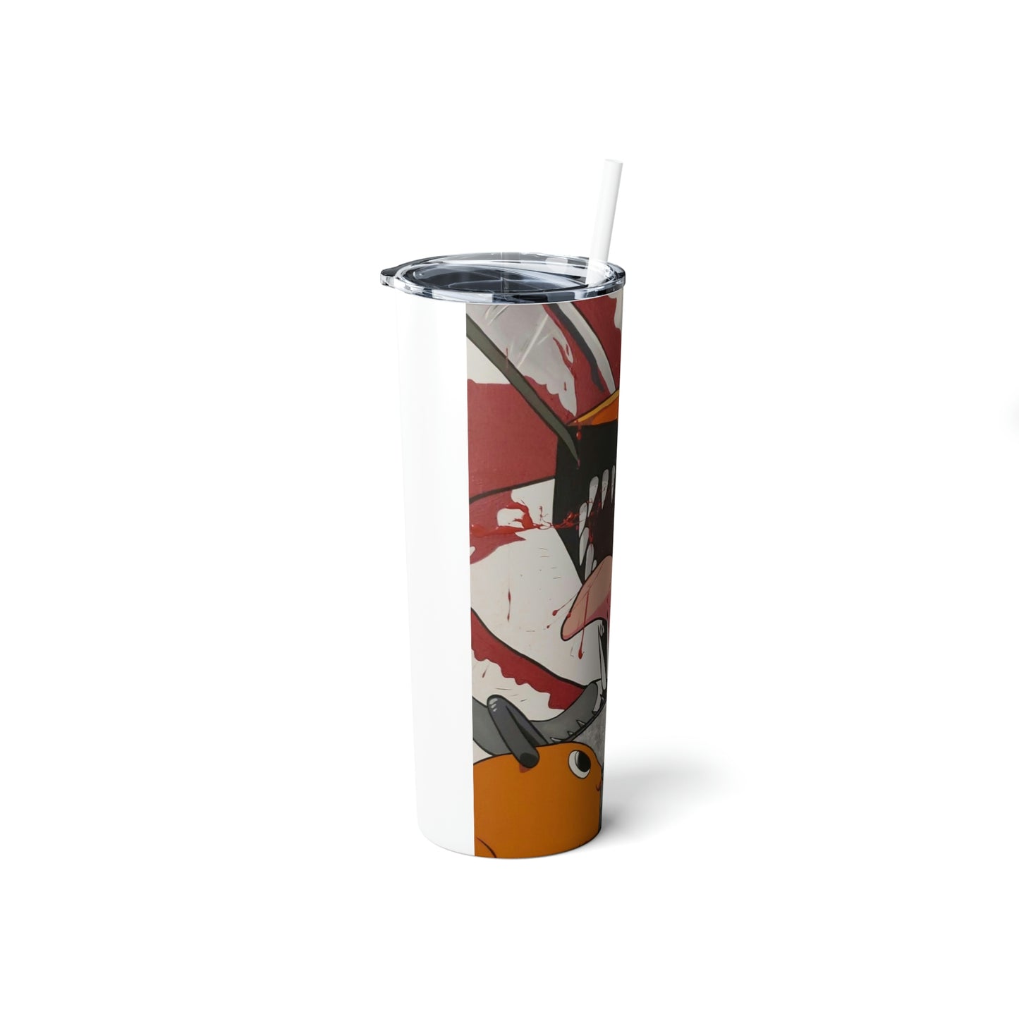 Skinny Steel Tumbler with Straw, 20oz