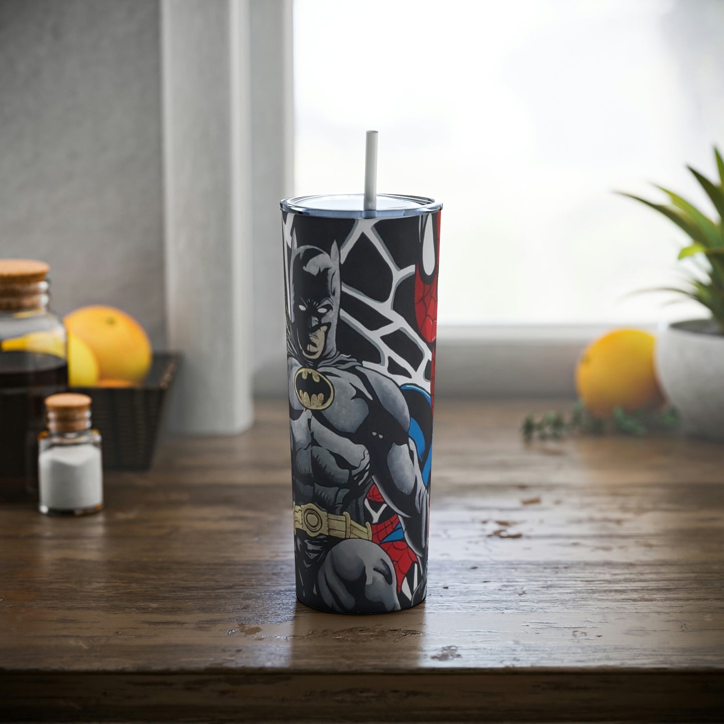 Skinny Steel Tumbler with Straw, 20oz