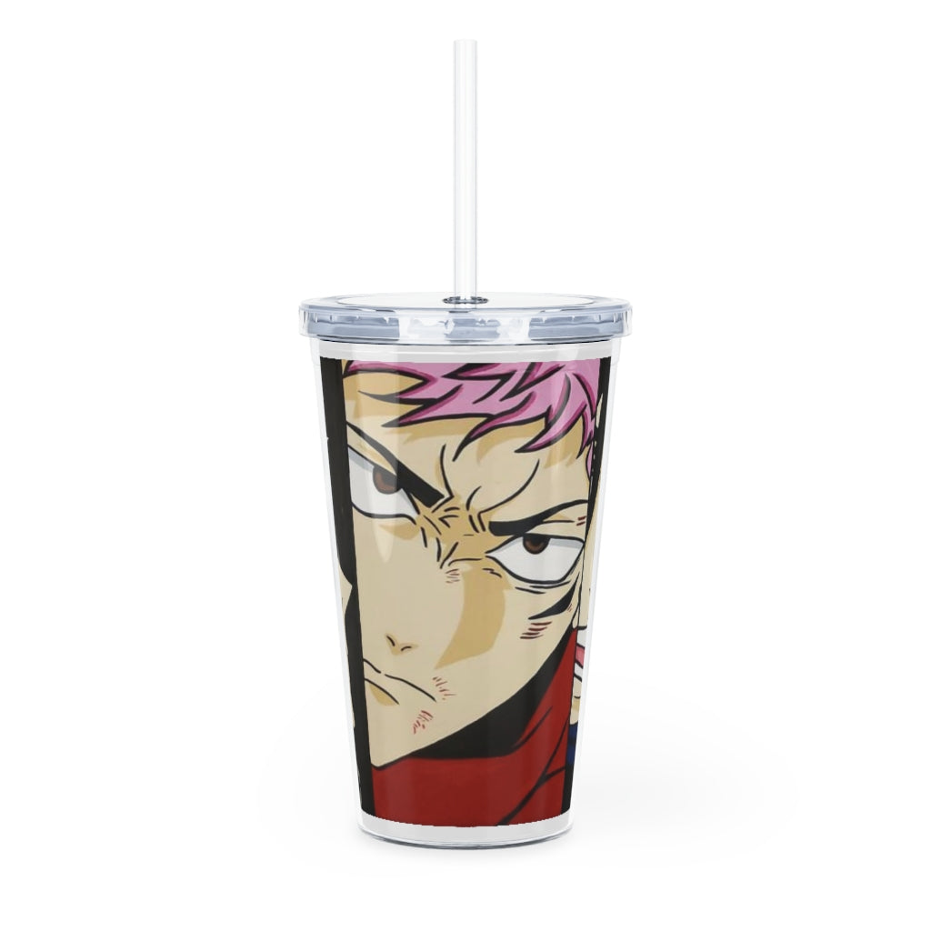 Plastic Tumbler with Straw