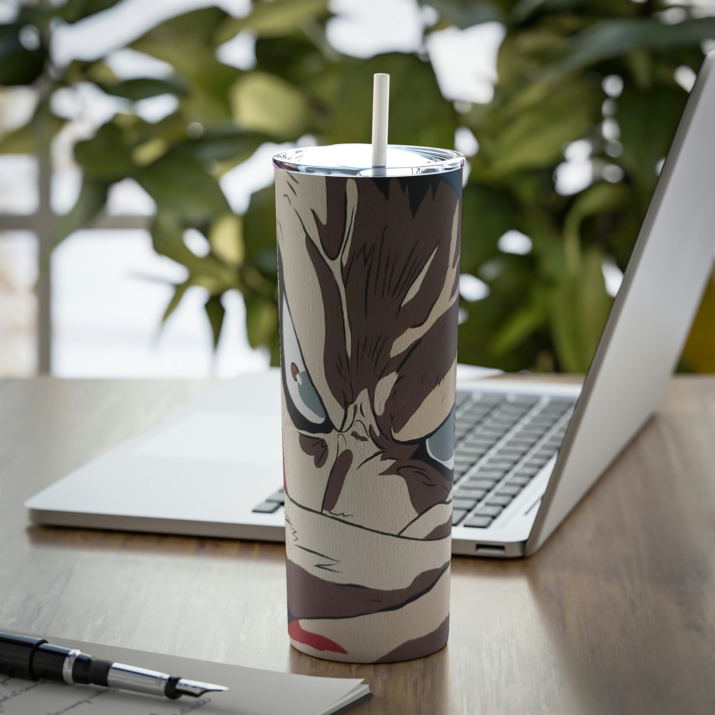 Skinny Steel Tumbler with Straw, 20oz