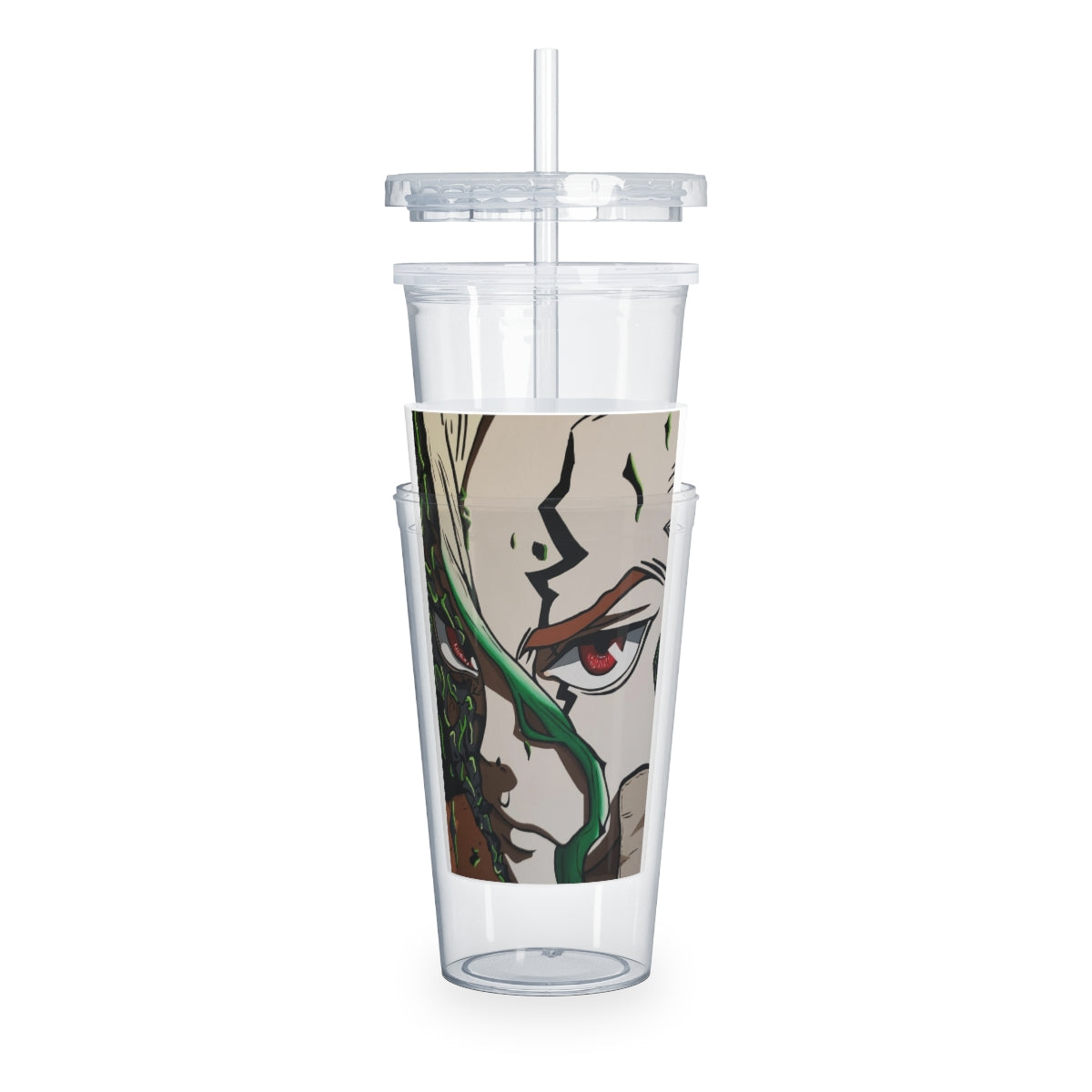 Plastic Tumbler with Straw