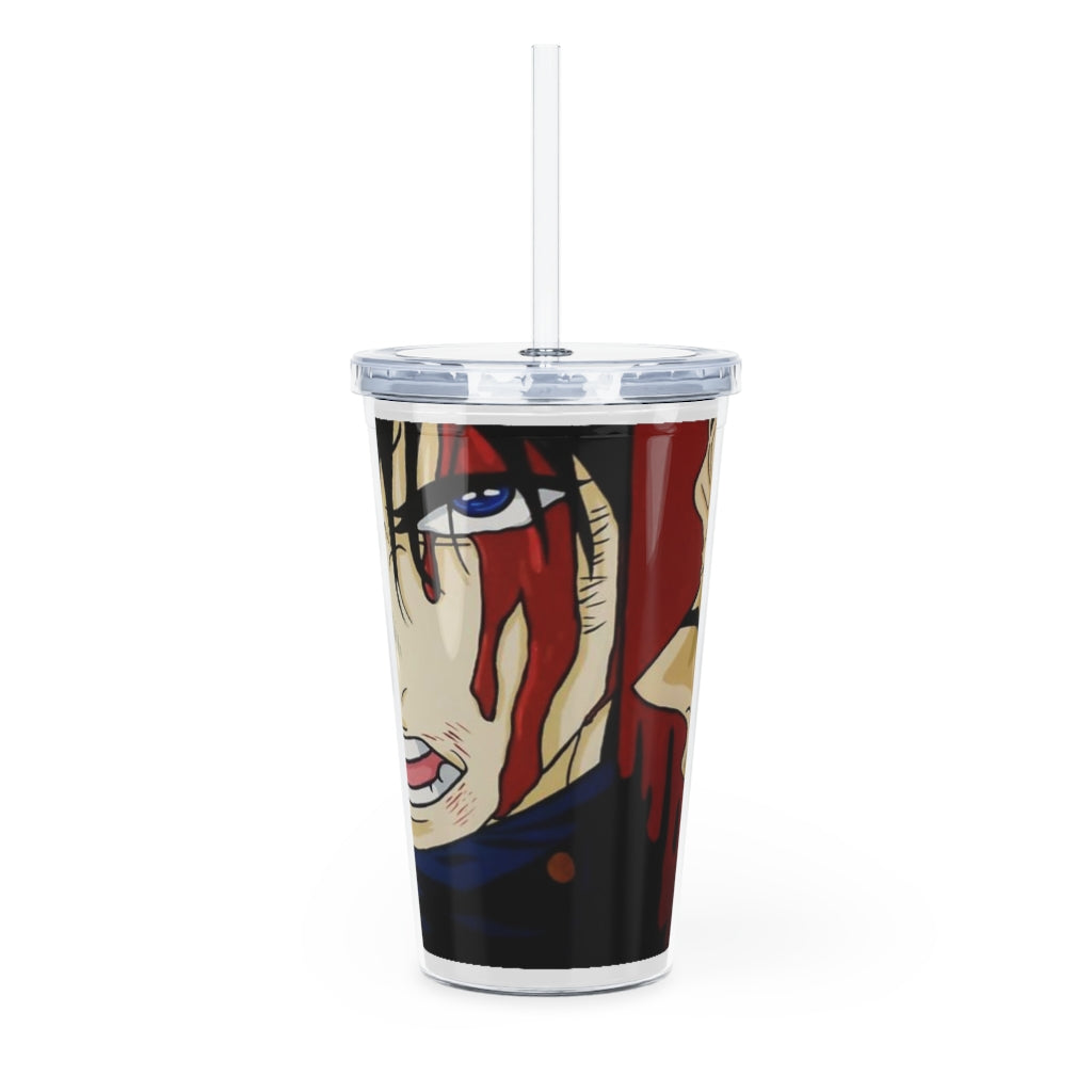 Plastic Tumbler with Straw