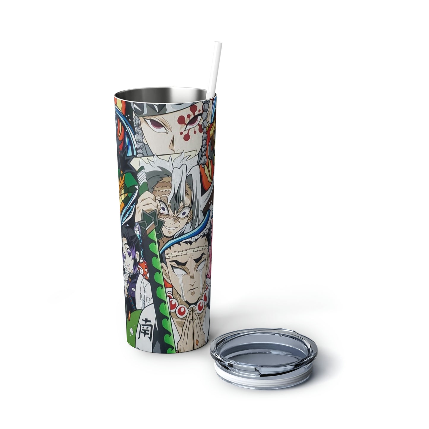 Skinny Steel Tumbler with Straw, 20oz