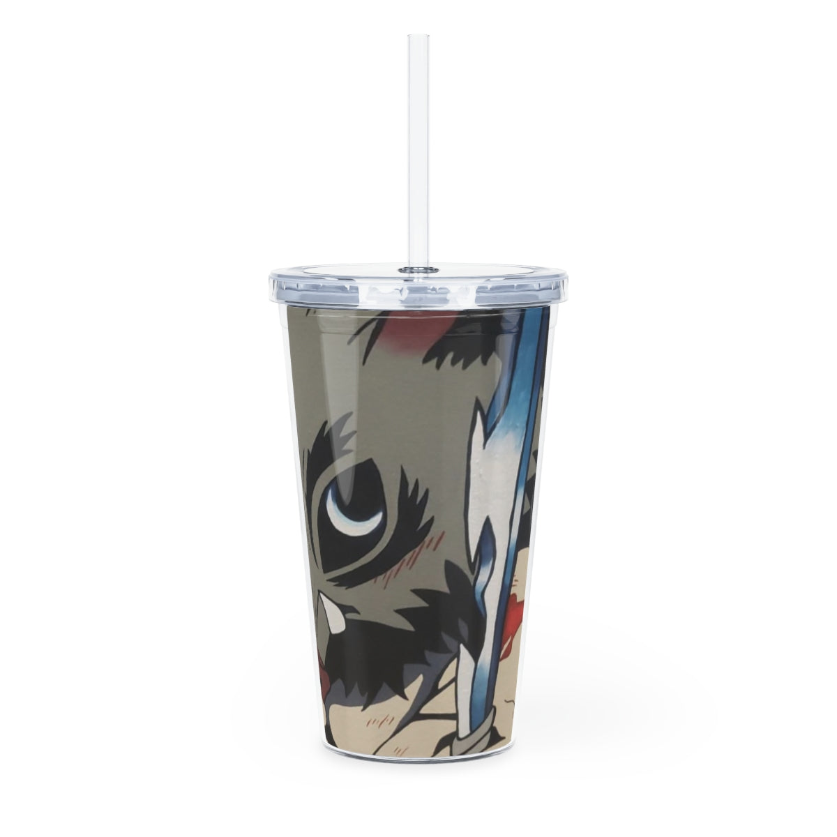 Plastic Tumbler with Straw